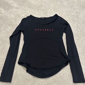 CycleBar Women's Black Long Sleeve Top